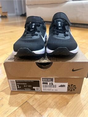 Nike Revolution 6Kids' Black and White Running Shoes - Lightweight Comfort